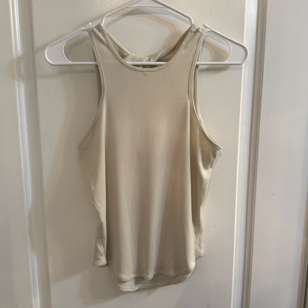 Lululemon Modal Silk Twist-Back Yoga Tank Top Bone